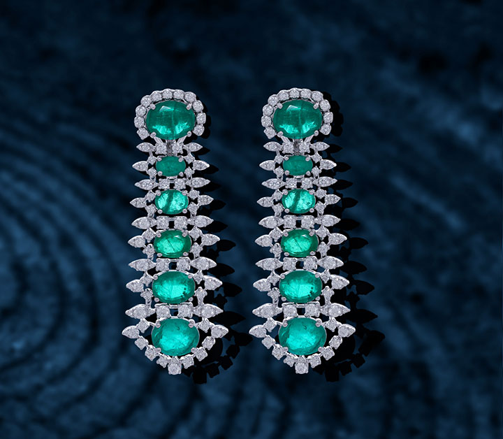 Cascading Emerald Earrings